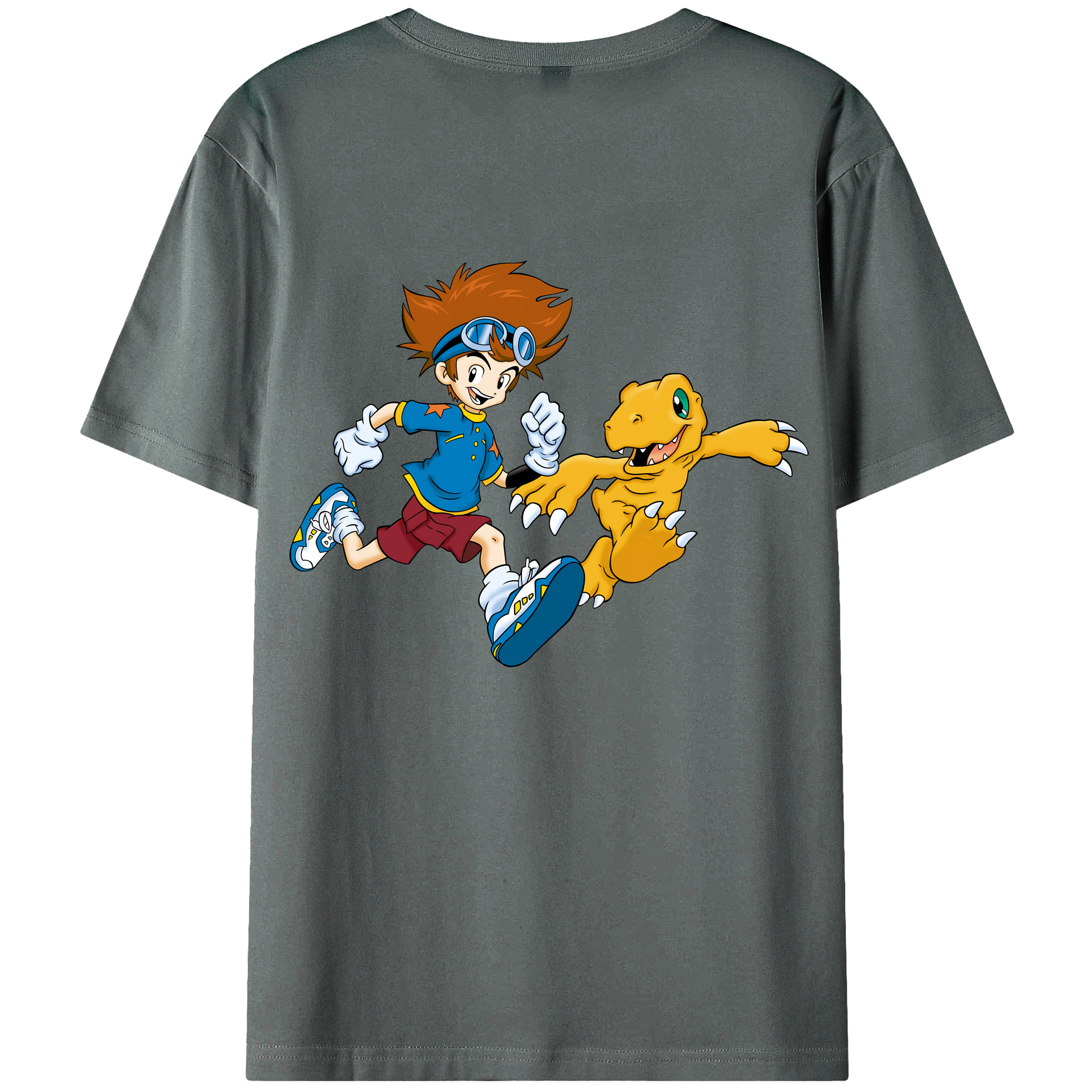 （画像用） Digimon デジタルモンスター/デジモン 綿100％半袖Tシャツ（背面プリント）